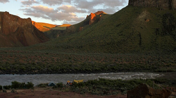 Owyhee River Rafting - sunset - Oregon