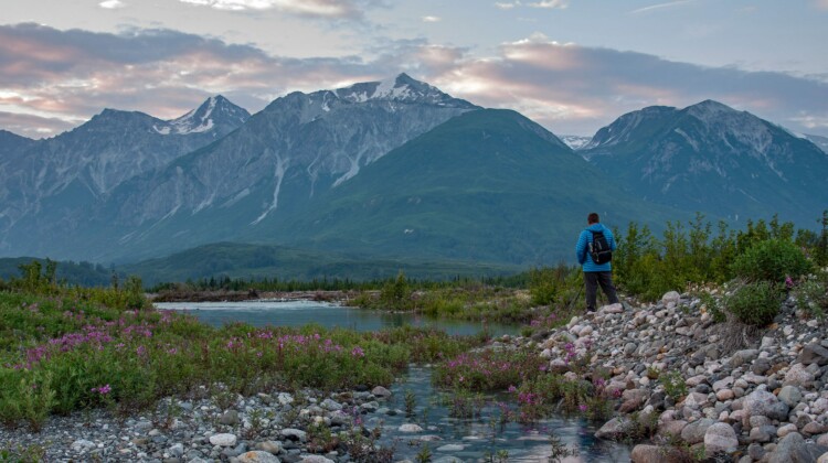 Dusk at Melt Creek - Rafting Alaska's Tatshenshini-Alsek River