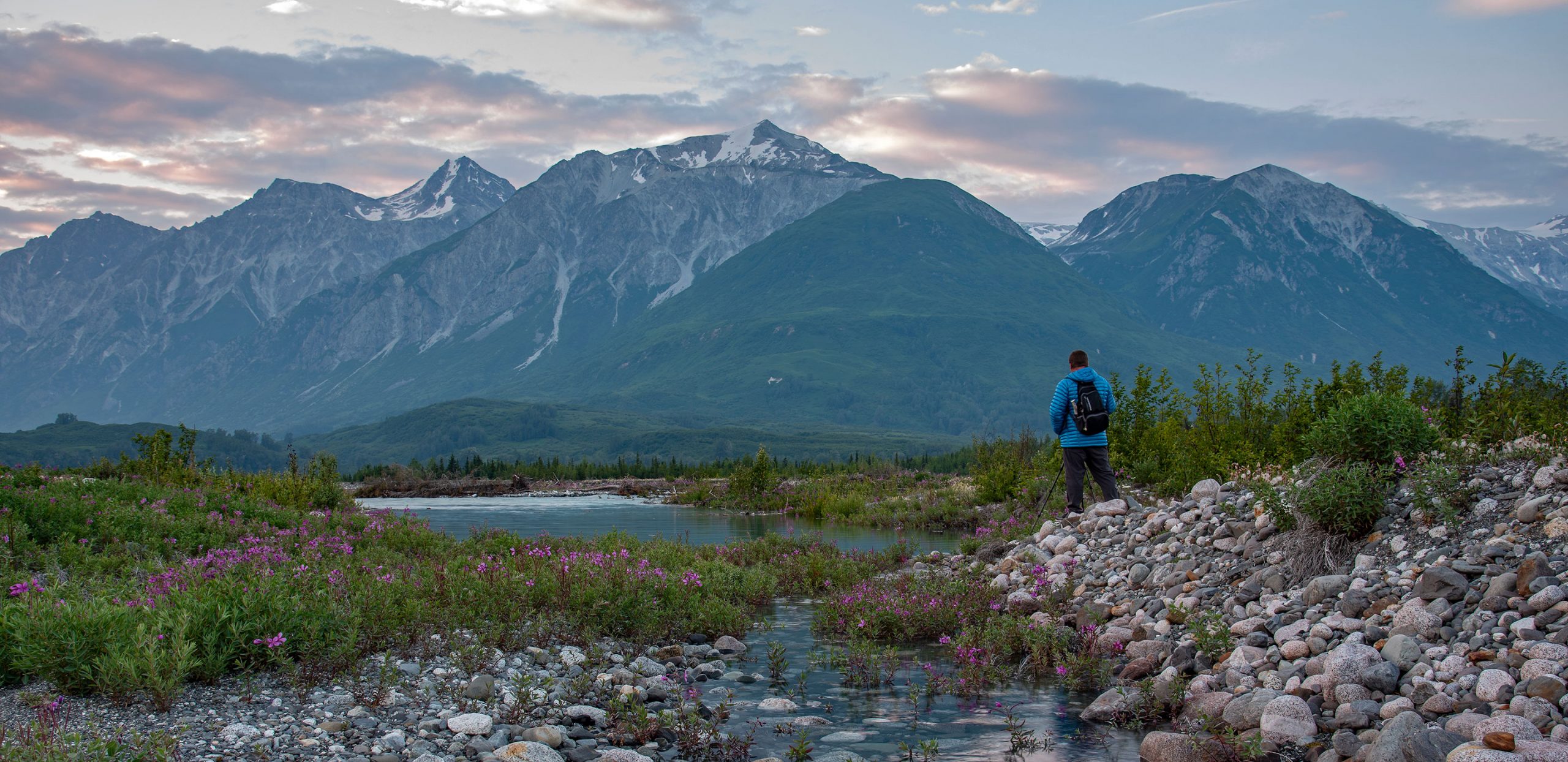 Dusk at Melt Creek - Rafting Alaska's Tatshenshini-Alsek River