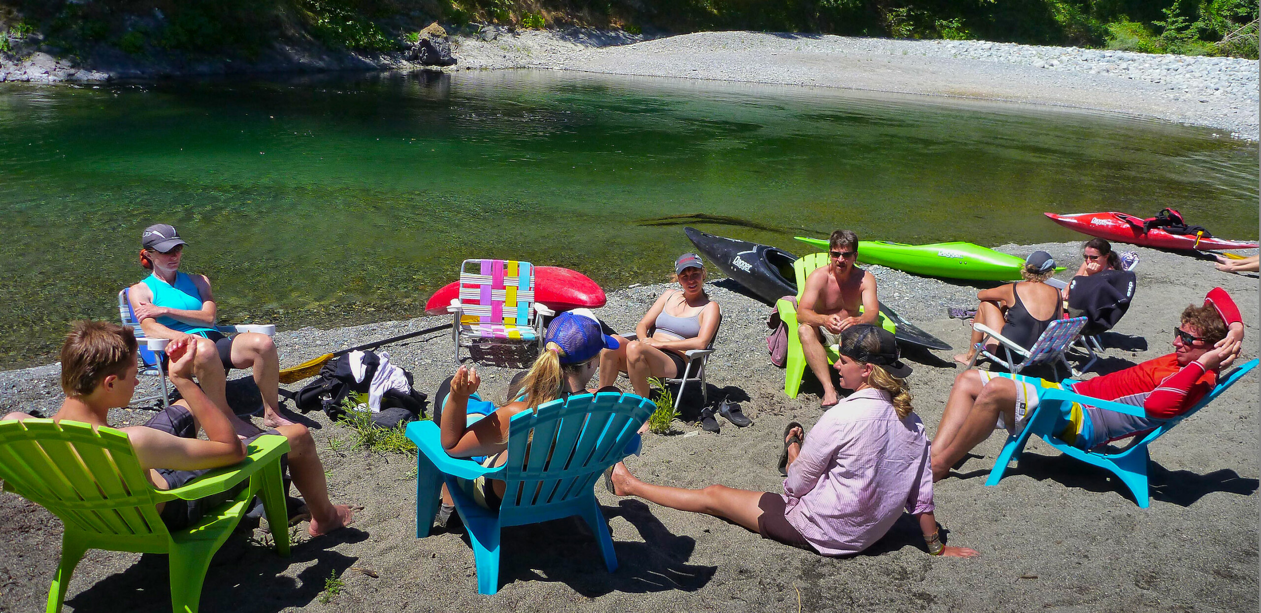 California Salmon Rafting - Lodge Trip - The beach