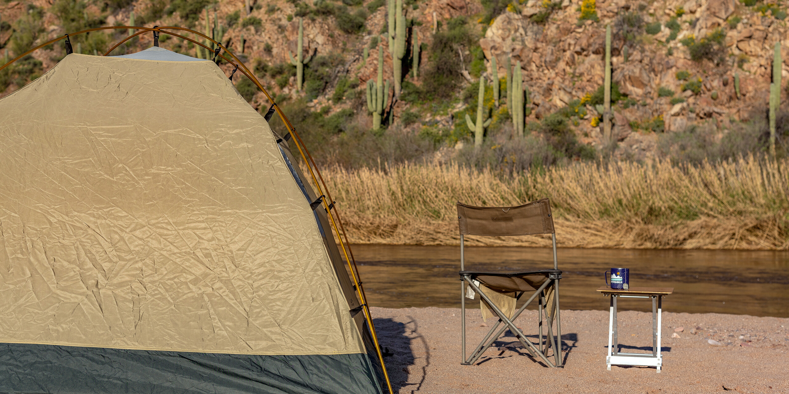 Salt River Rafting - Camp for the day.